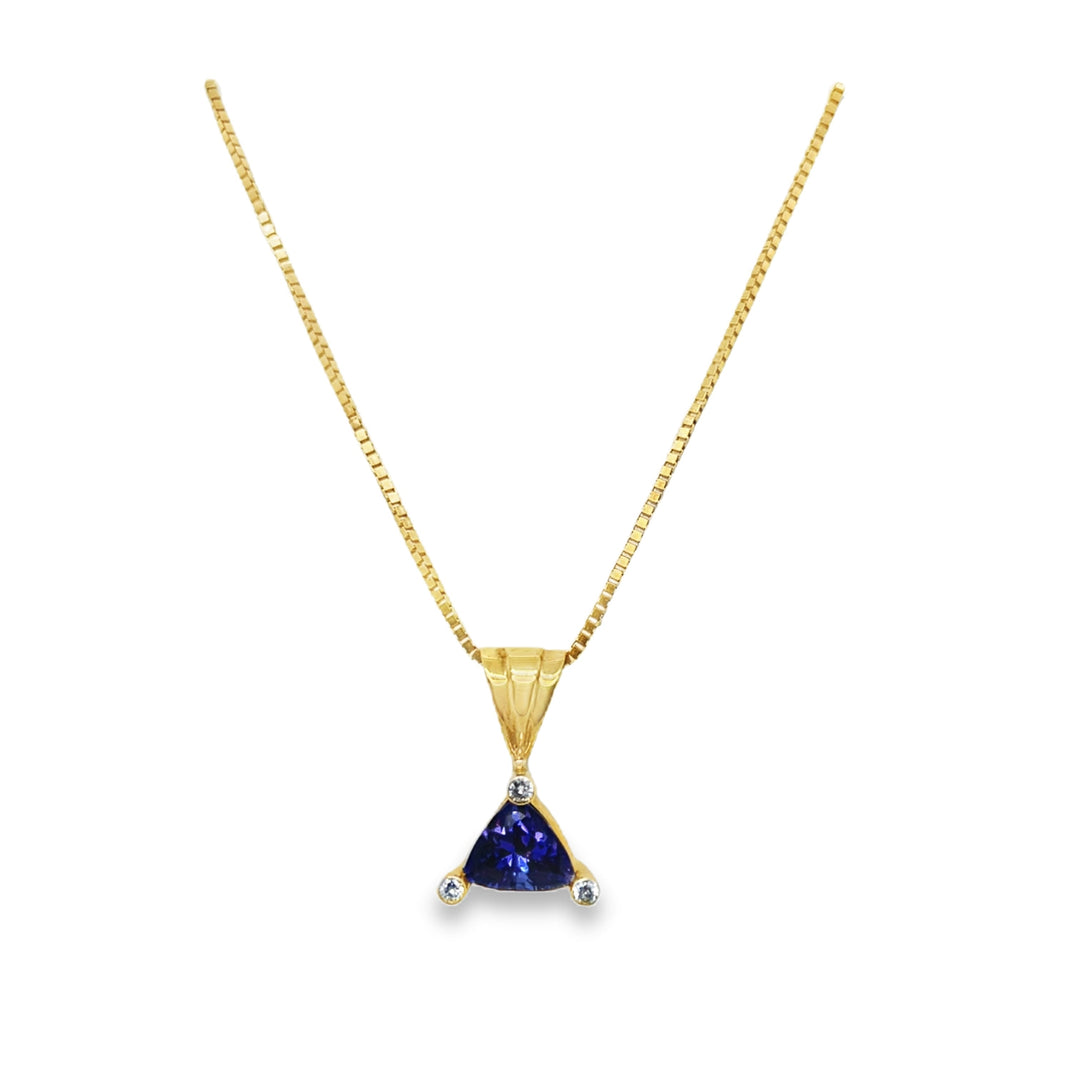 Trillion-cut Tanzanite Pendant