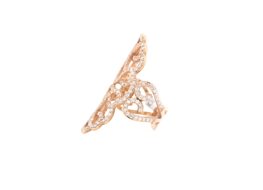 Intricate Swirl Diamond Cocktail Ring