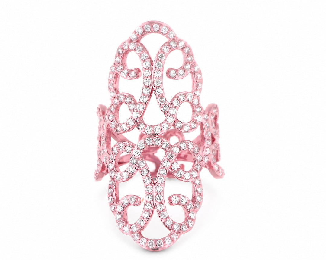 Intricate Swirl Diamond Cocktail Ring - SKU 19877