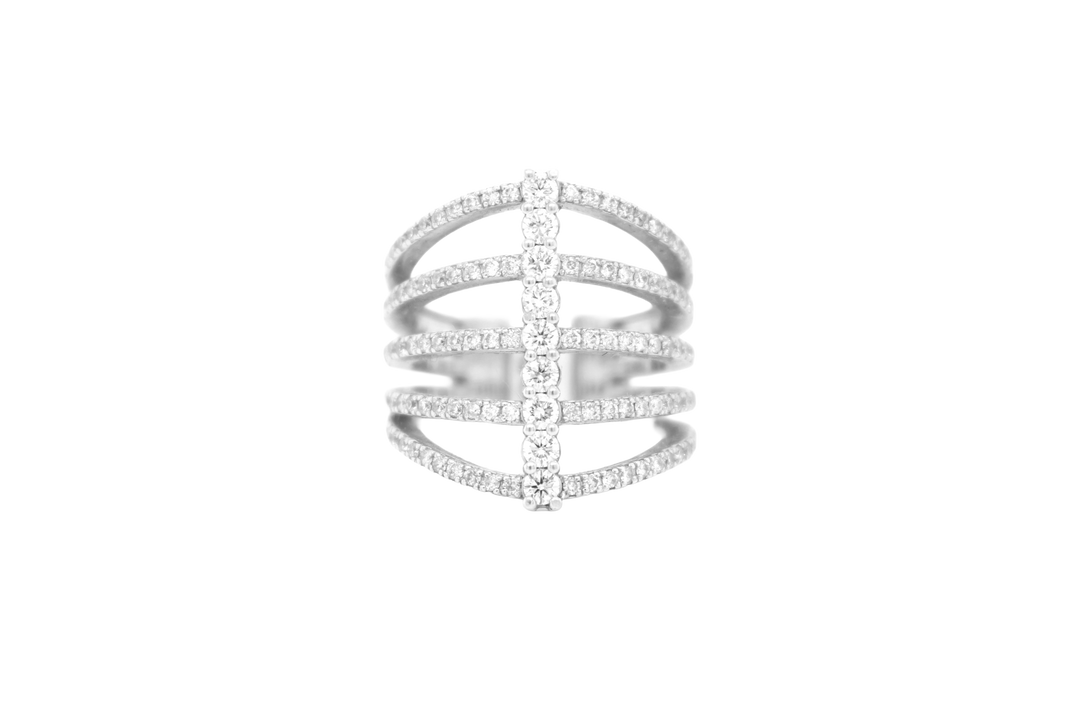 Multi-Row Diamond Ring