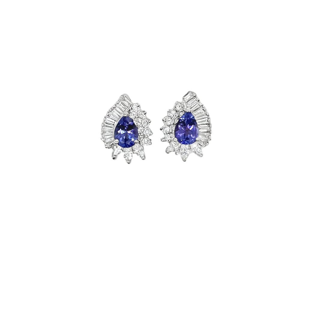 Pear Tanzanite Earring
