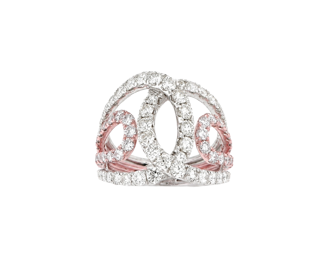 Free Form Swirl Diamond Ring - SKU 21758
