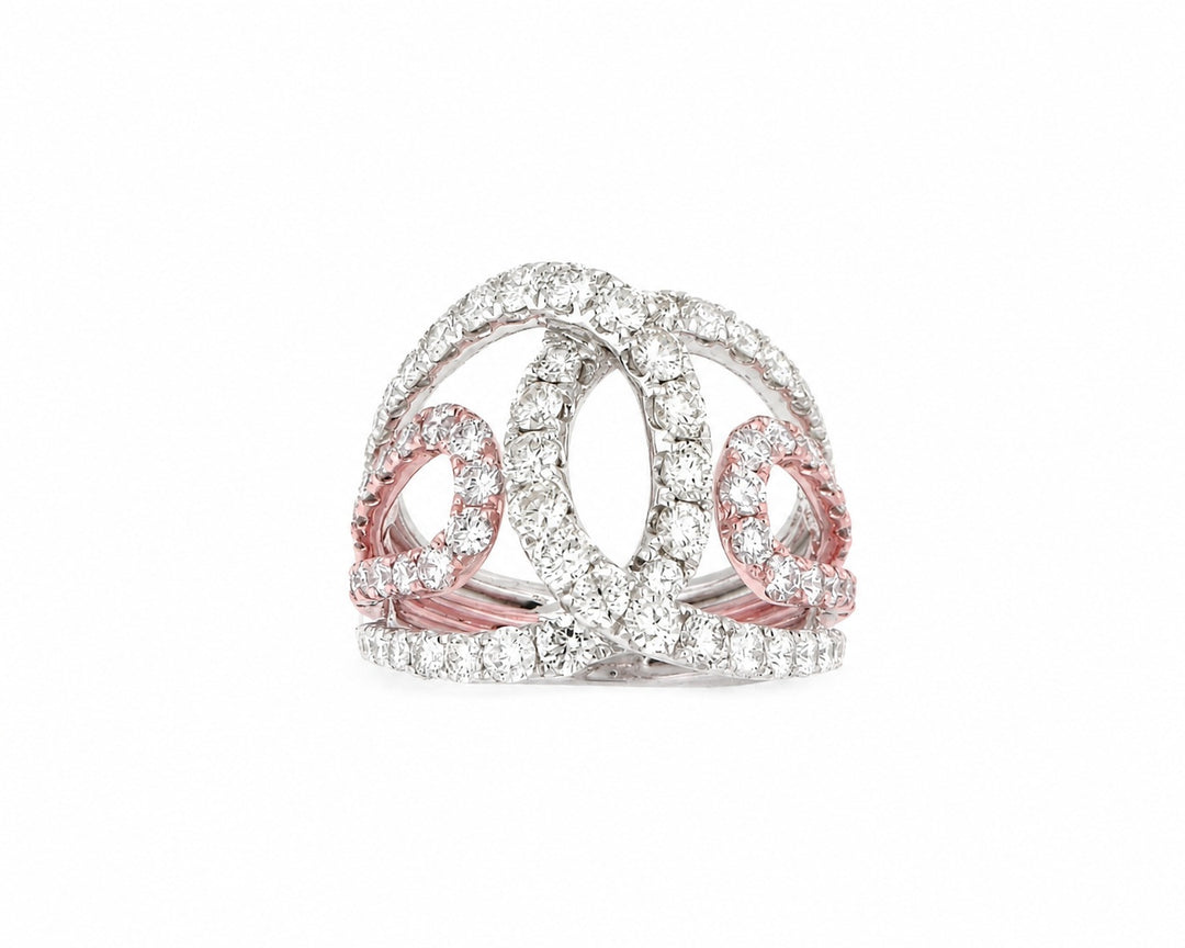 Free Form Swirl Diamond Ring - SKU 21758