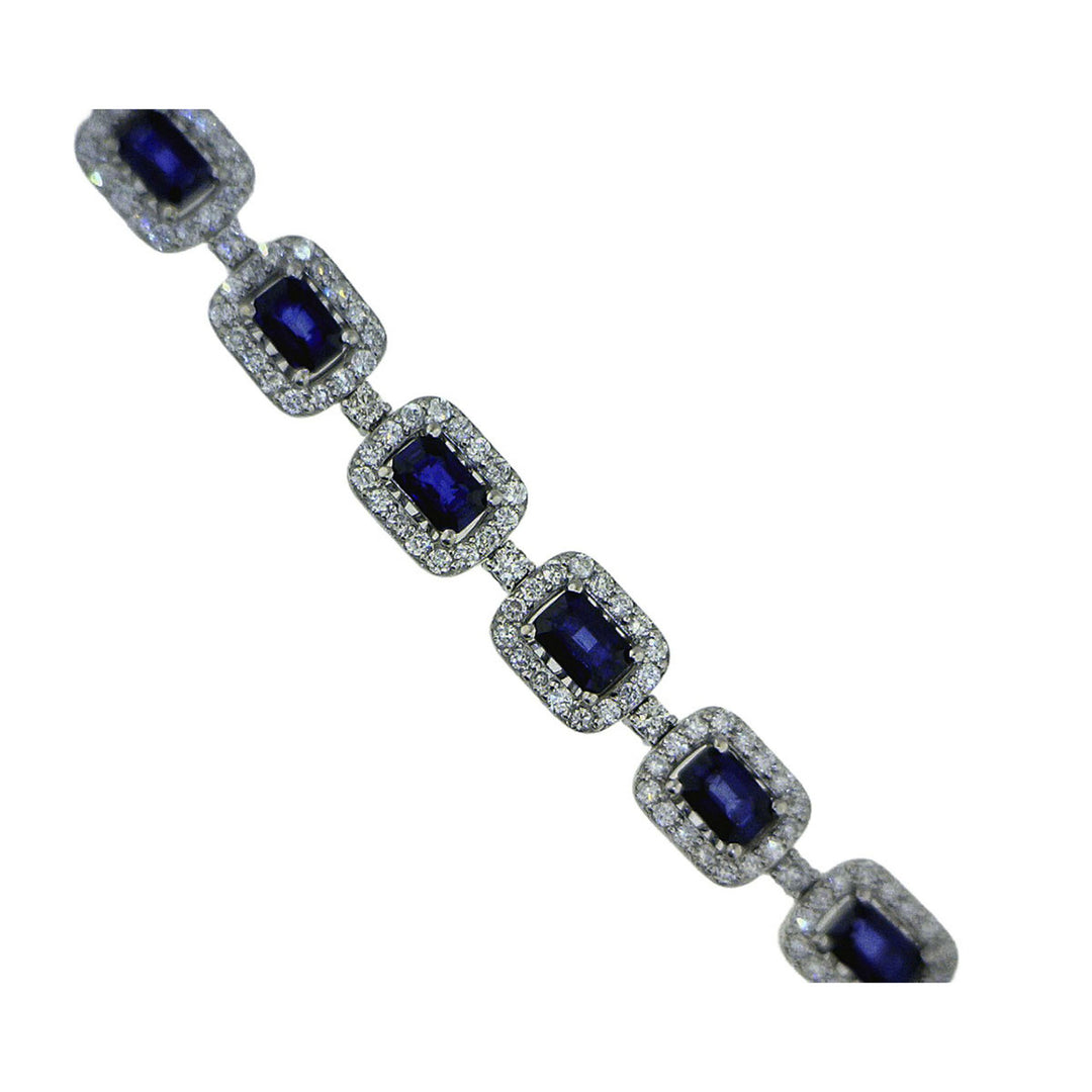 10ct Sapphire and Diamond Bracelet - SKU 29227