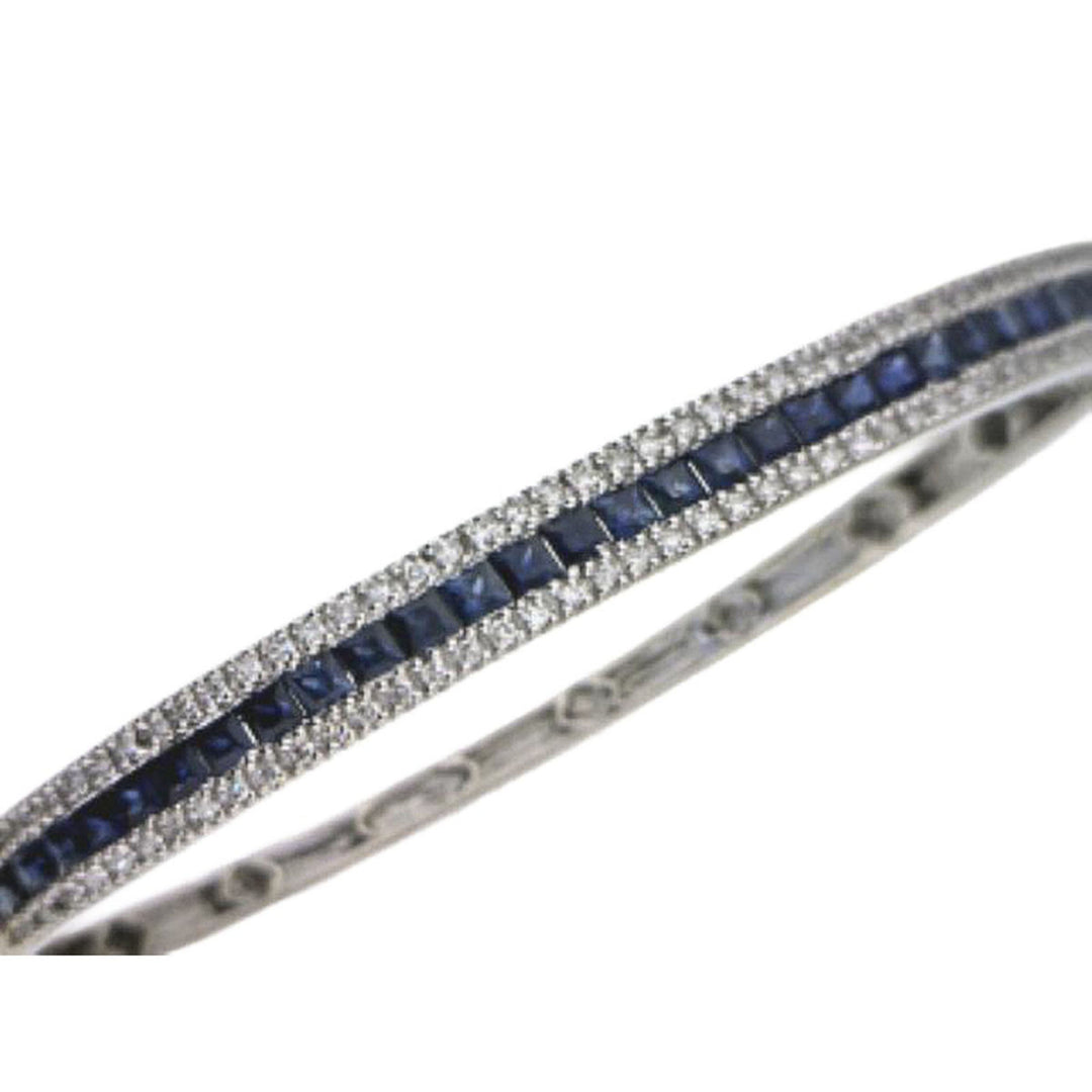 3.5ct Sapphire and Diamond Bangle - SKU 38007