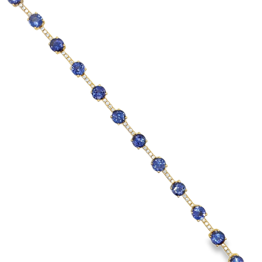 Round Tanzanite Tennis Bracelet