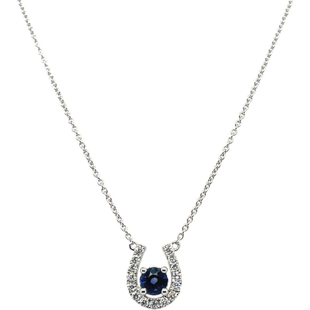 0.50ct Sapphire and Diamond Necklace - SKU 43680