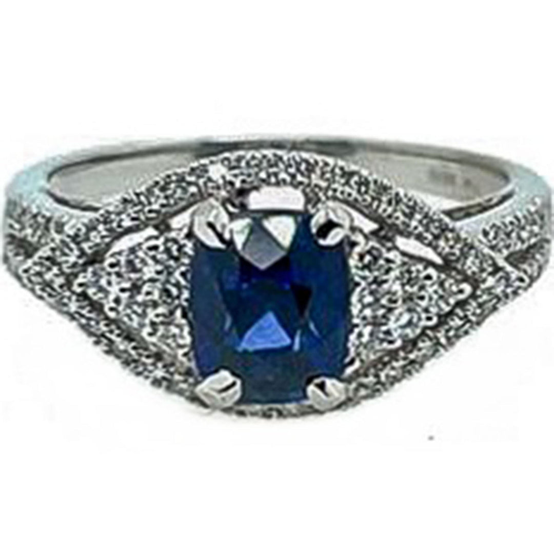 1.08ct Sapphire and Diamond Ring - SKU 43832