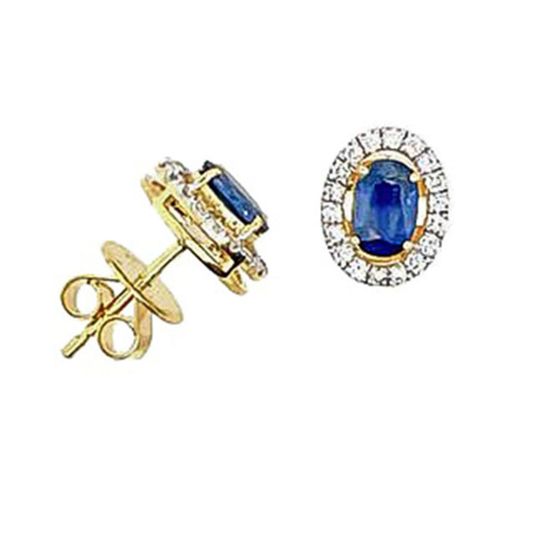 1.2ct Sapphire and Diamond Earrings - SKU 44771