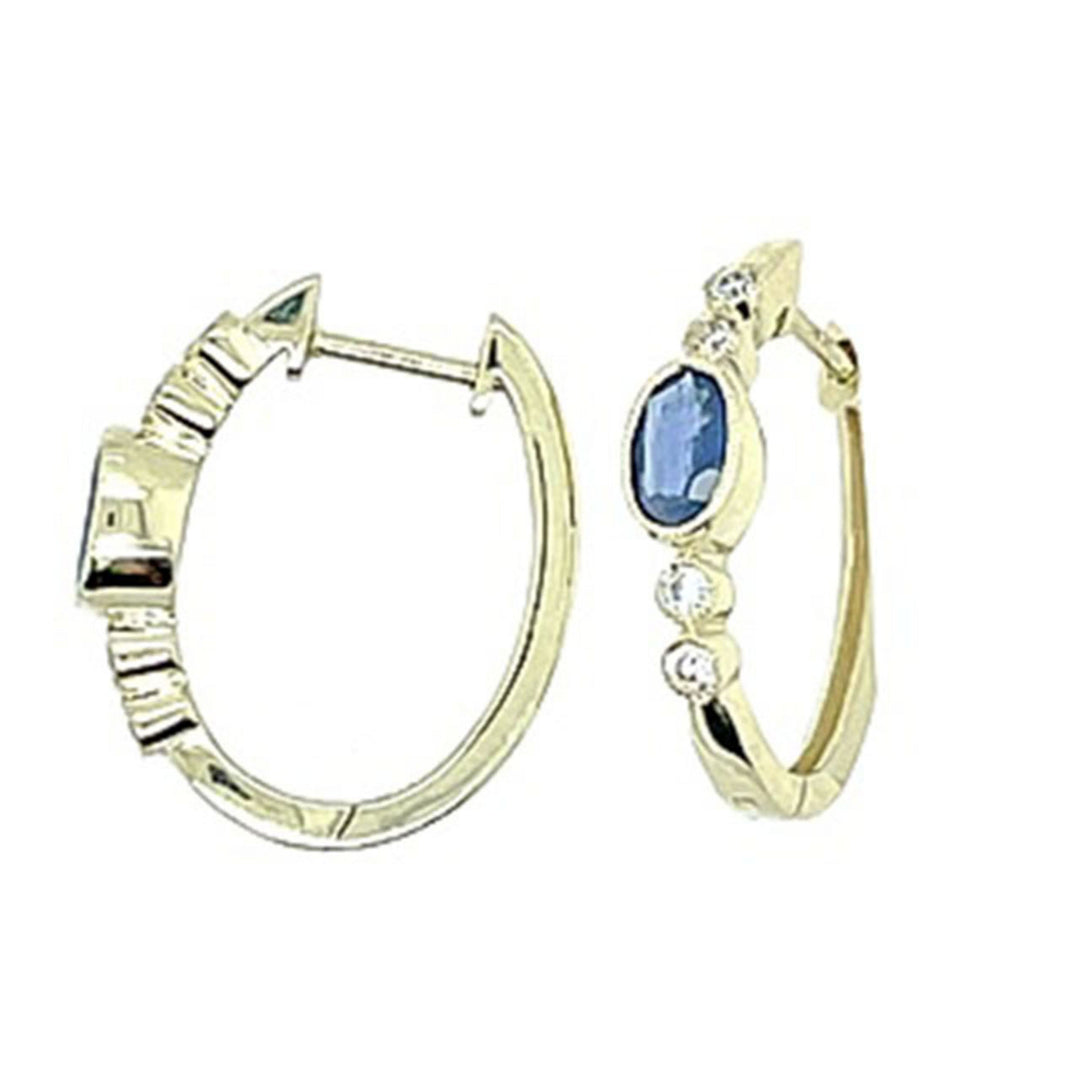 1.2ct Sapphire and Diamond Earrings - SKU 45393