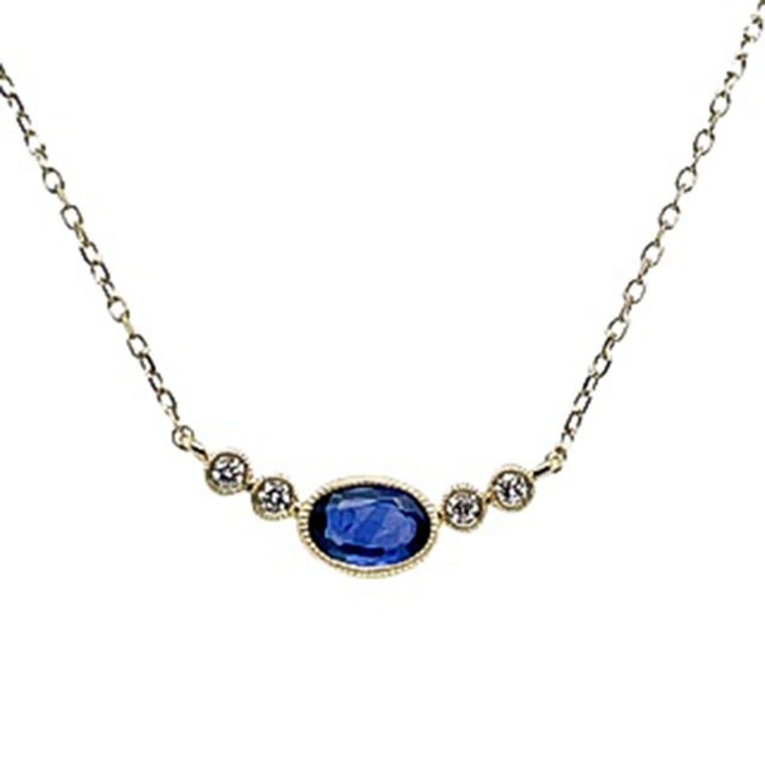0.65ct Sapphire and Diamond Necklace - SKU 45428