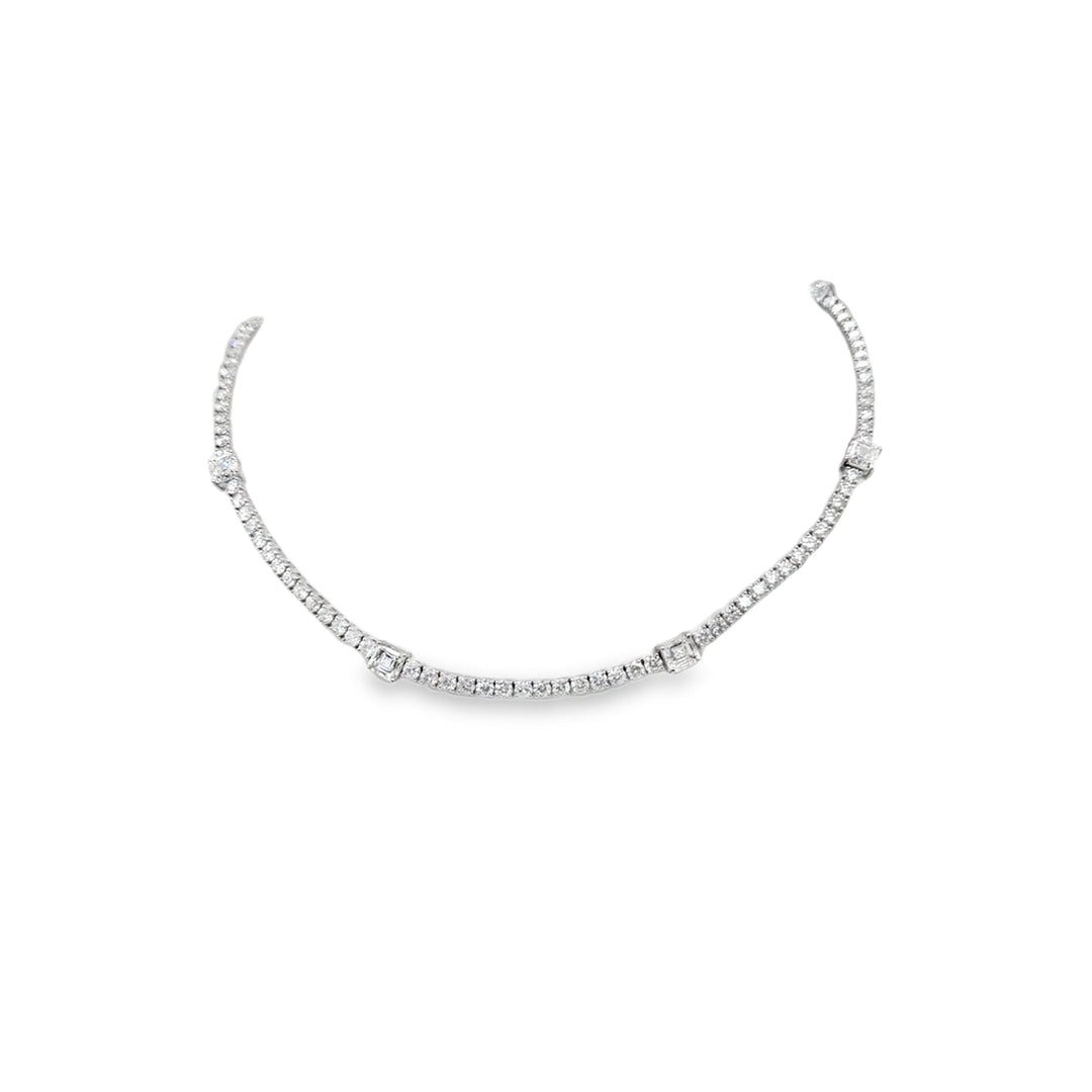 5 Stone Tennis Necklace