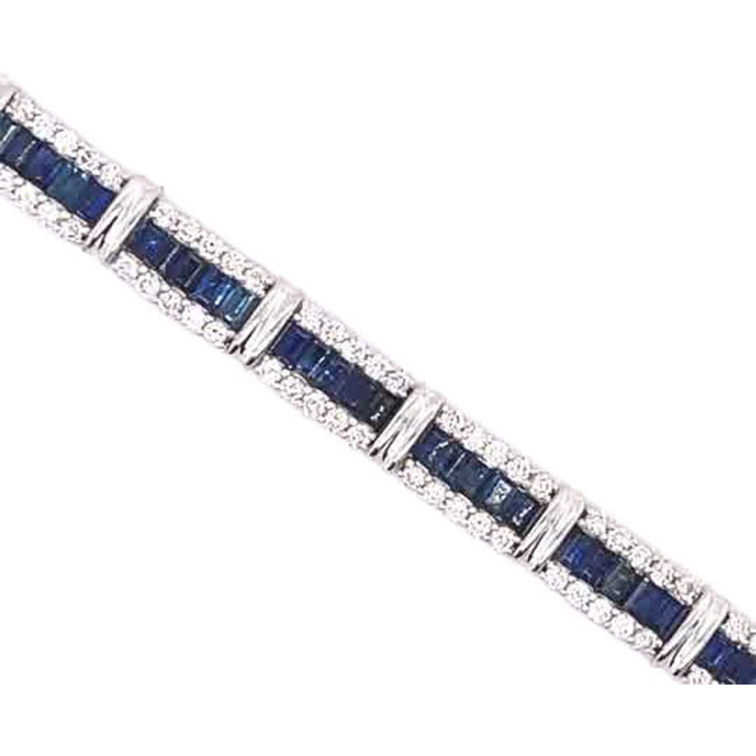 6ct Sapphire and Diamond Bracelet - SKU 46355