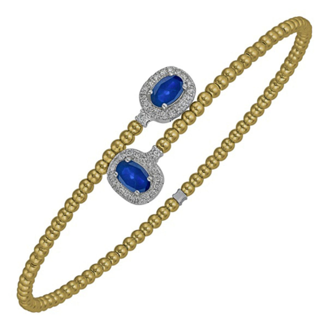 1.2ct Sapphire and Diamond Bangle - SKU 46357