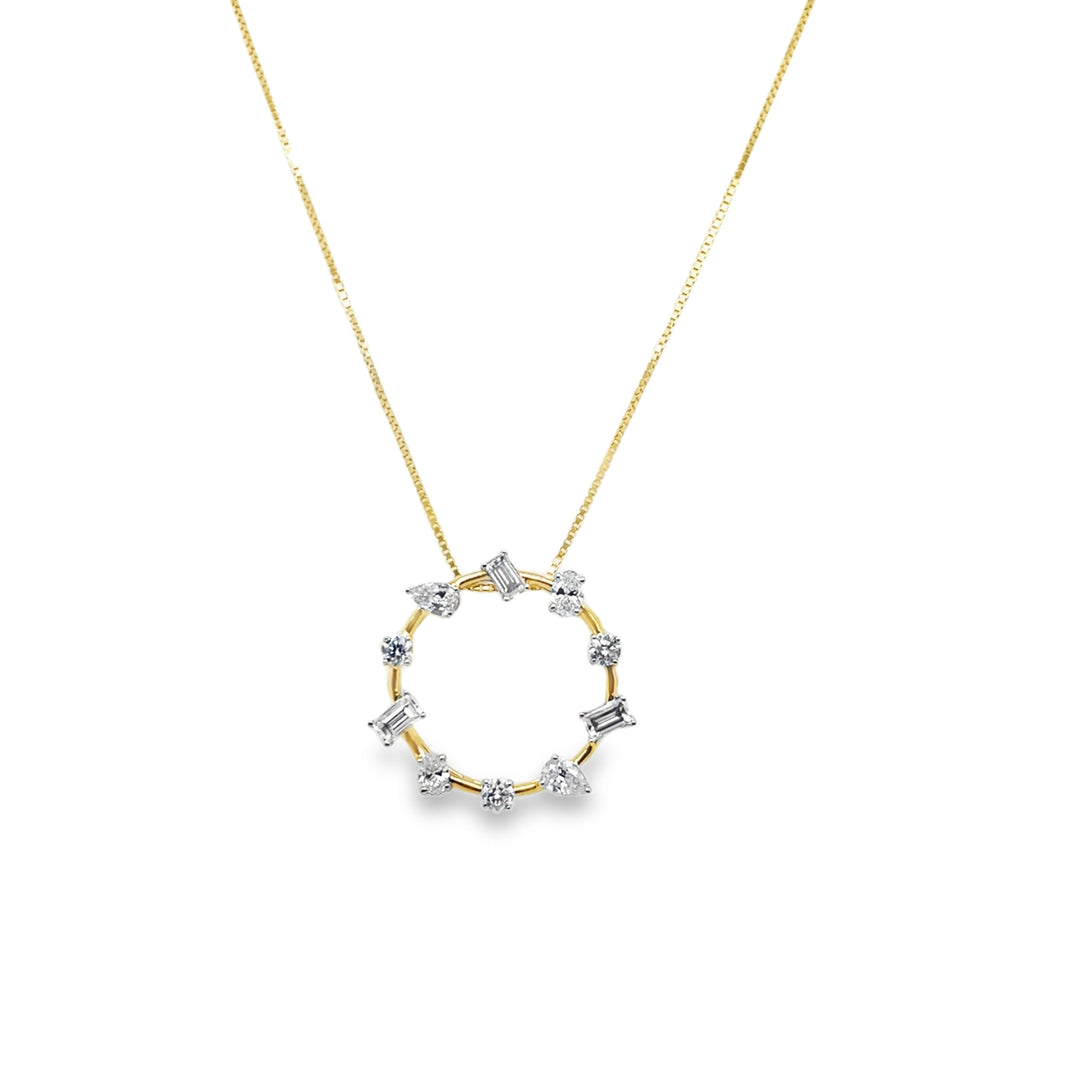 Four Stone Circle of Life Diamond Pendant
