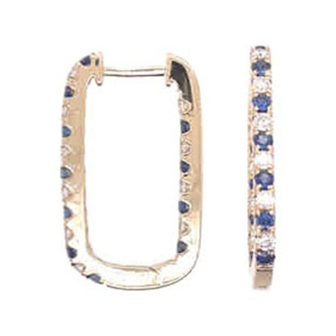 0.70ct Sapphire and Diamond Earrings - SKU 47282