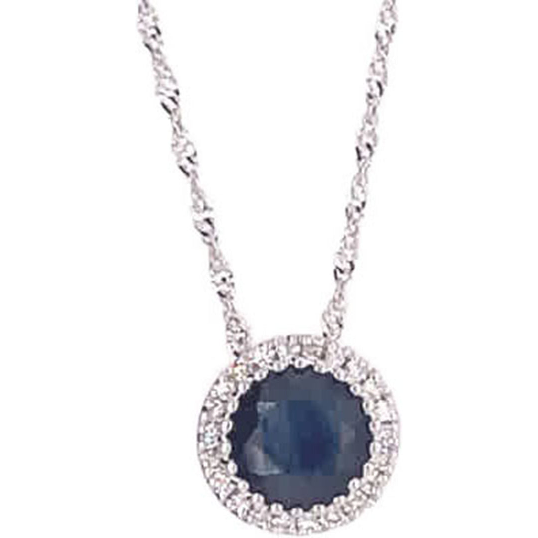 1.2ct Sapphire and Diamond Necklace - SKU 47879