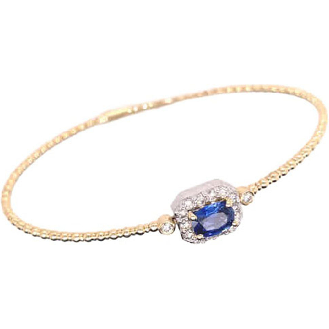 1.25ct Sapphire and Diamond Bangle - SKU 48196