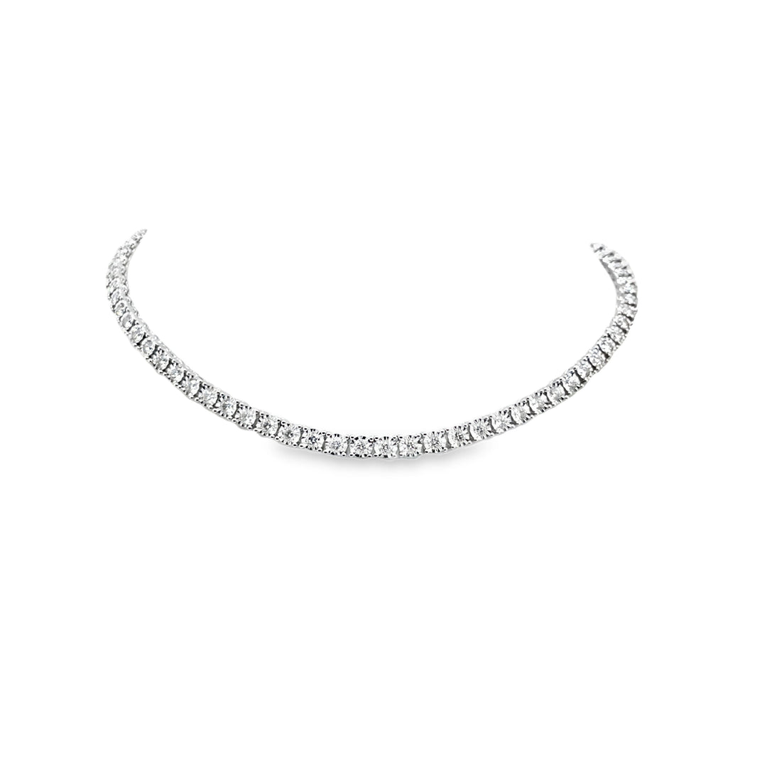 Illusion Diamond Tennis Necklace