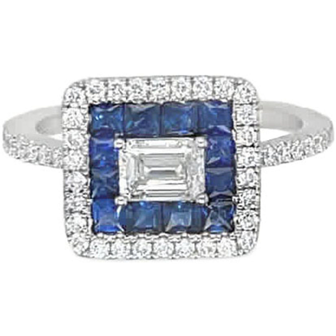0.85ct Sapphire and Diamond Ring - SKU 49218