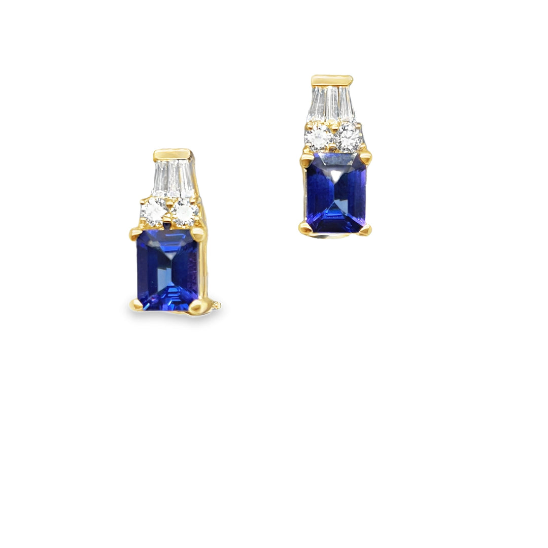 French Press Tanzanite Earrings