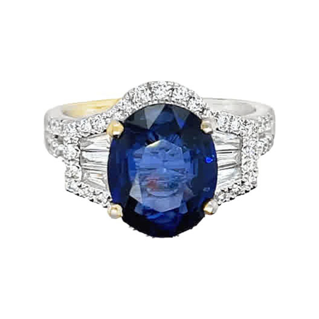 3.64ct Sapphire and Diamond Ring - SKU 50455