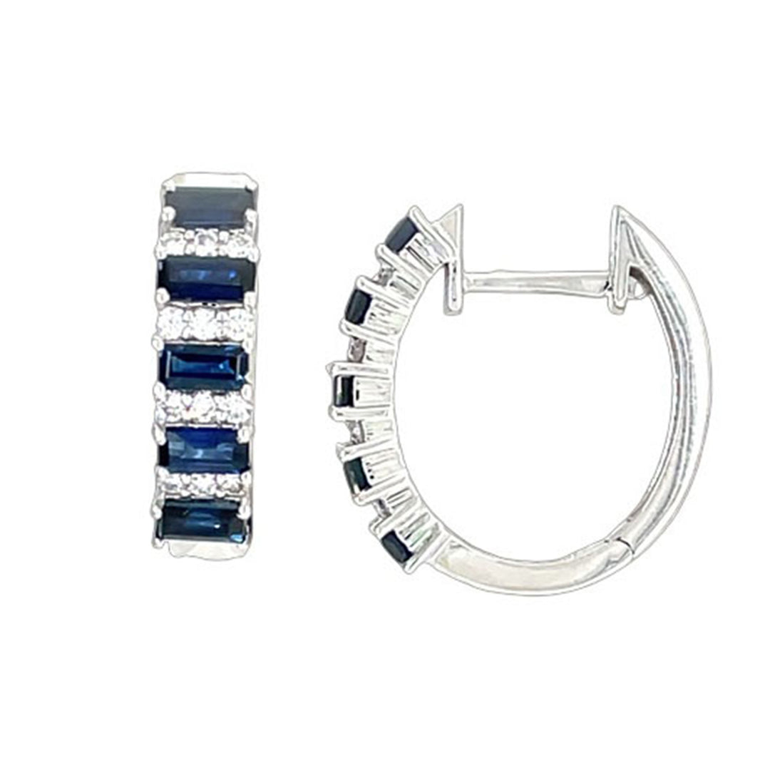 1.5ct Sapphire and Diamond Earrings - SKU 51473