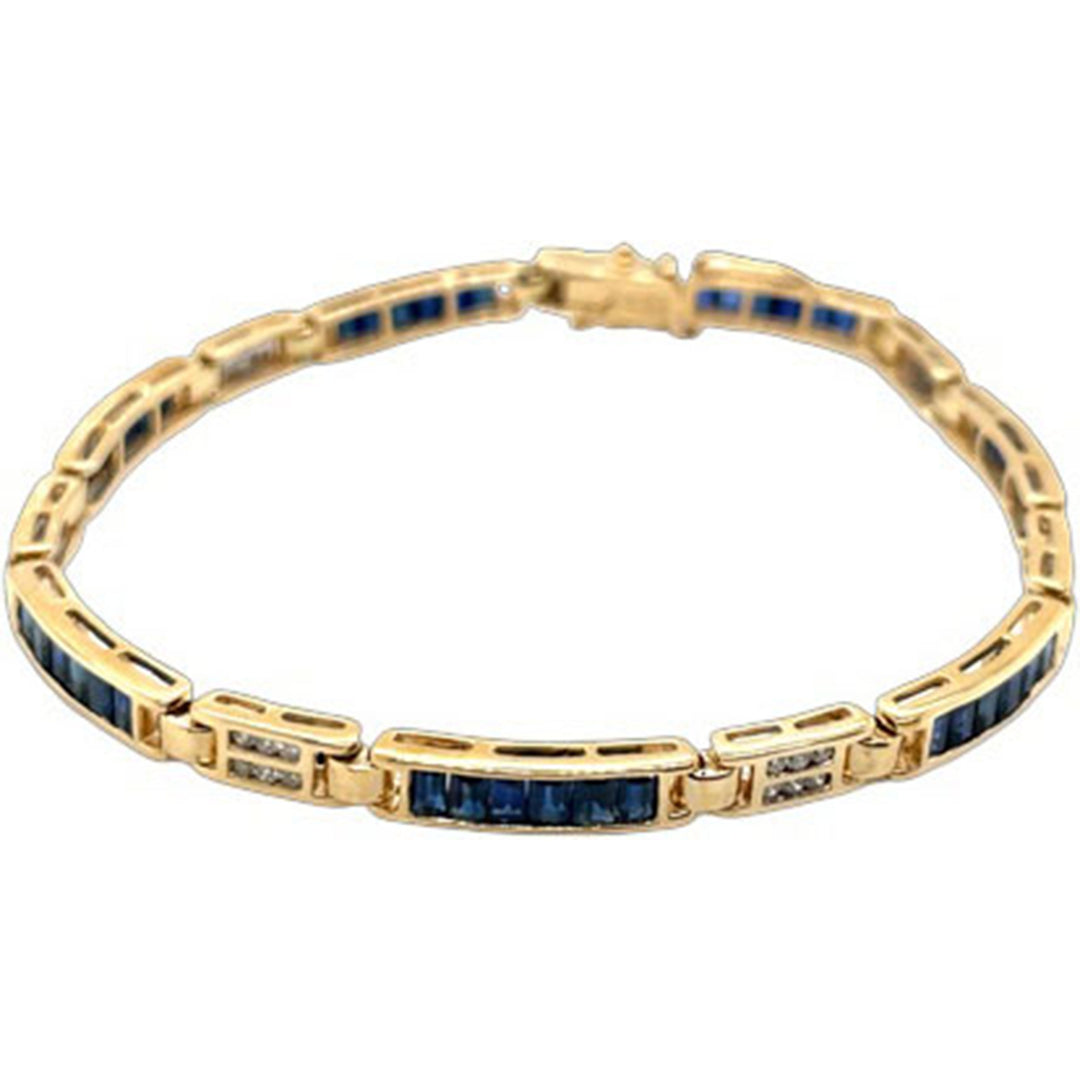 5ct Sapphire and Diamond Bracelet - SKU 51474