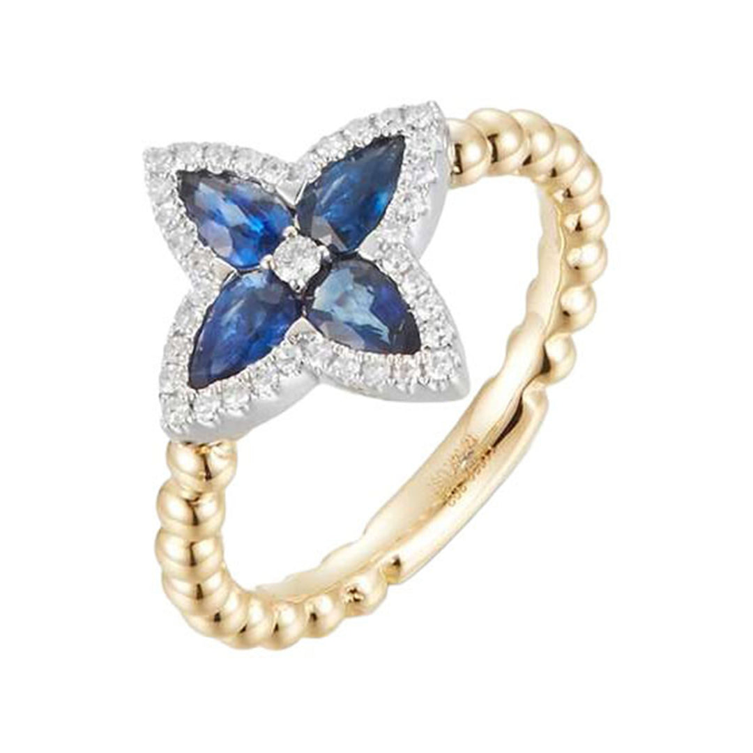 1ct Sapphire and Diamond Ring - SKU 51873