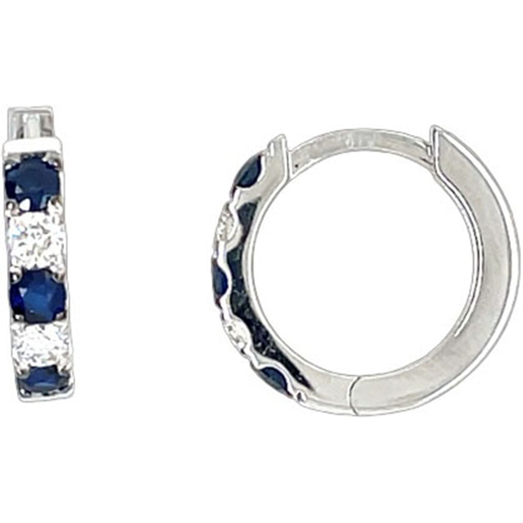 0.55ct Sapphire and Diamond Earrings - SKU 51930