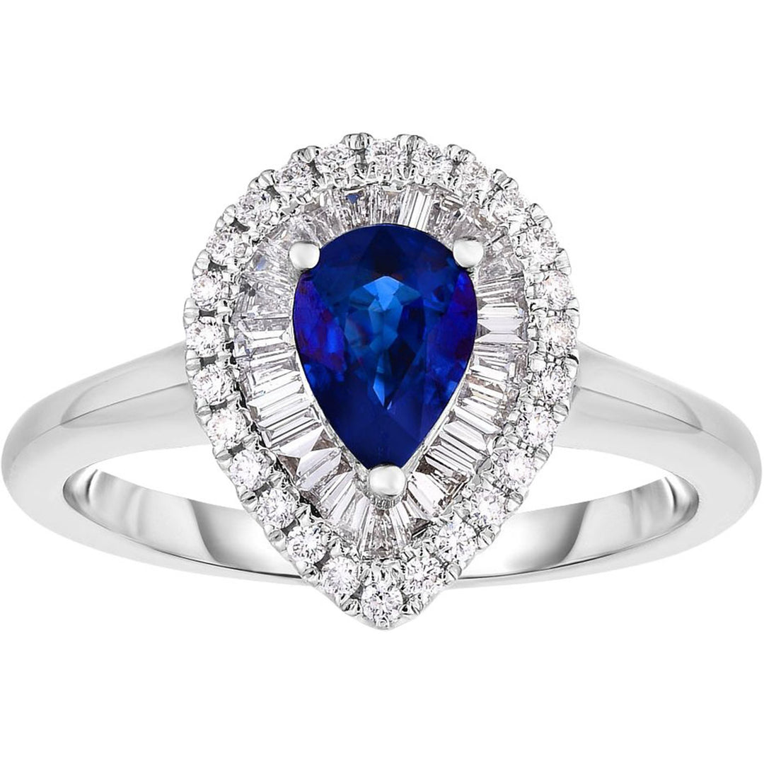 0.80ct Sapphire and Diamond Ring - SKU 52017