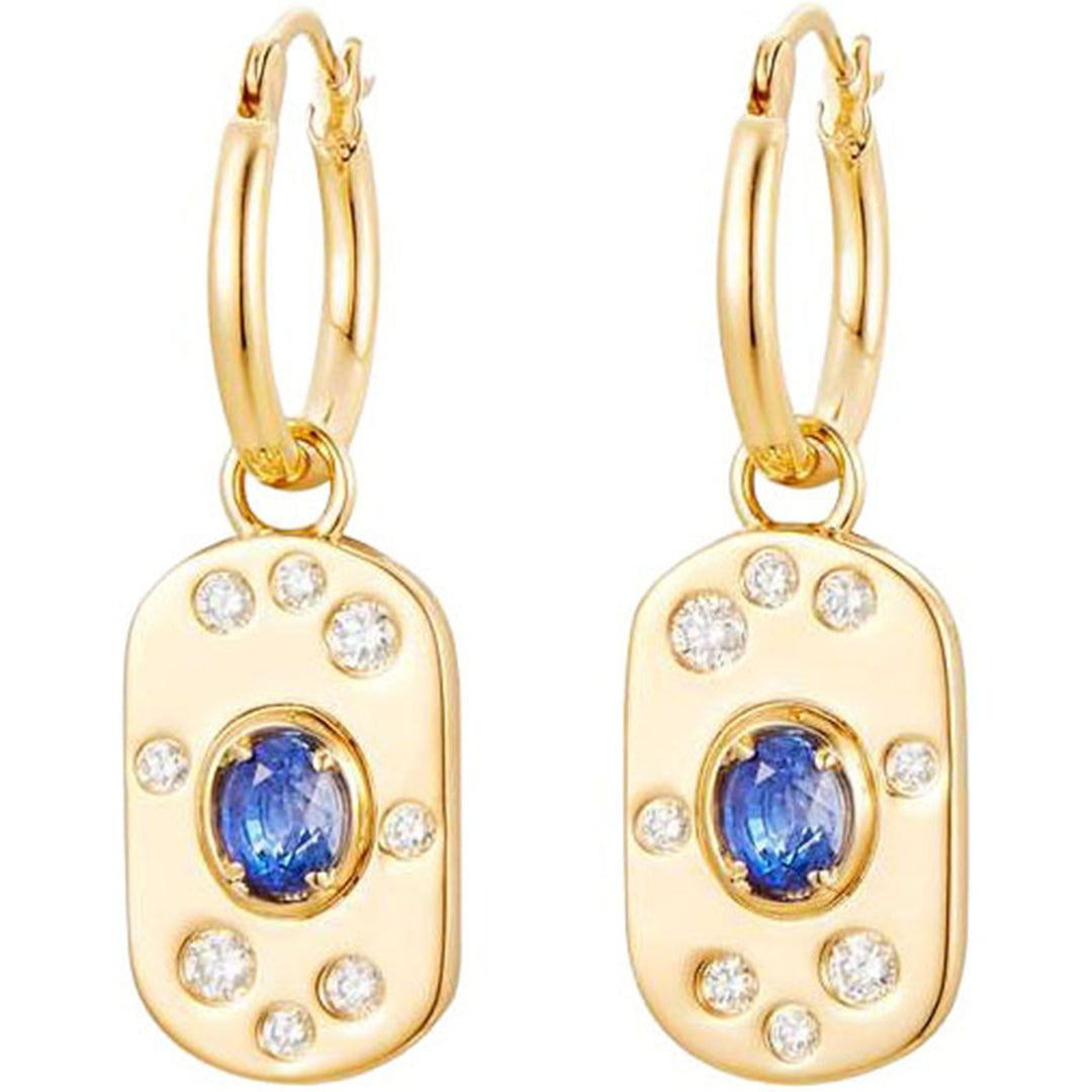 0.55ct Sapphire and Diamond Earrings - SKU 52074