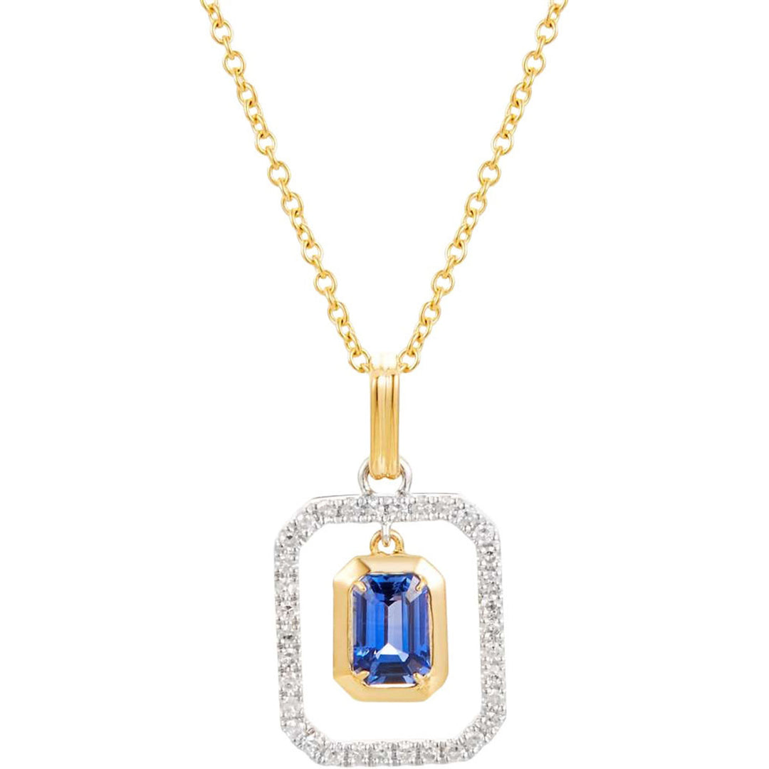 0.60ct Sapphire and Diamond Pendant - SKU 52094