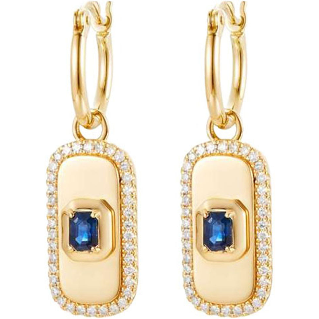 0.55ct Sapphire and Diamond Earrings - SKU 52146