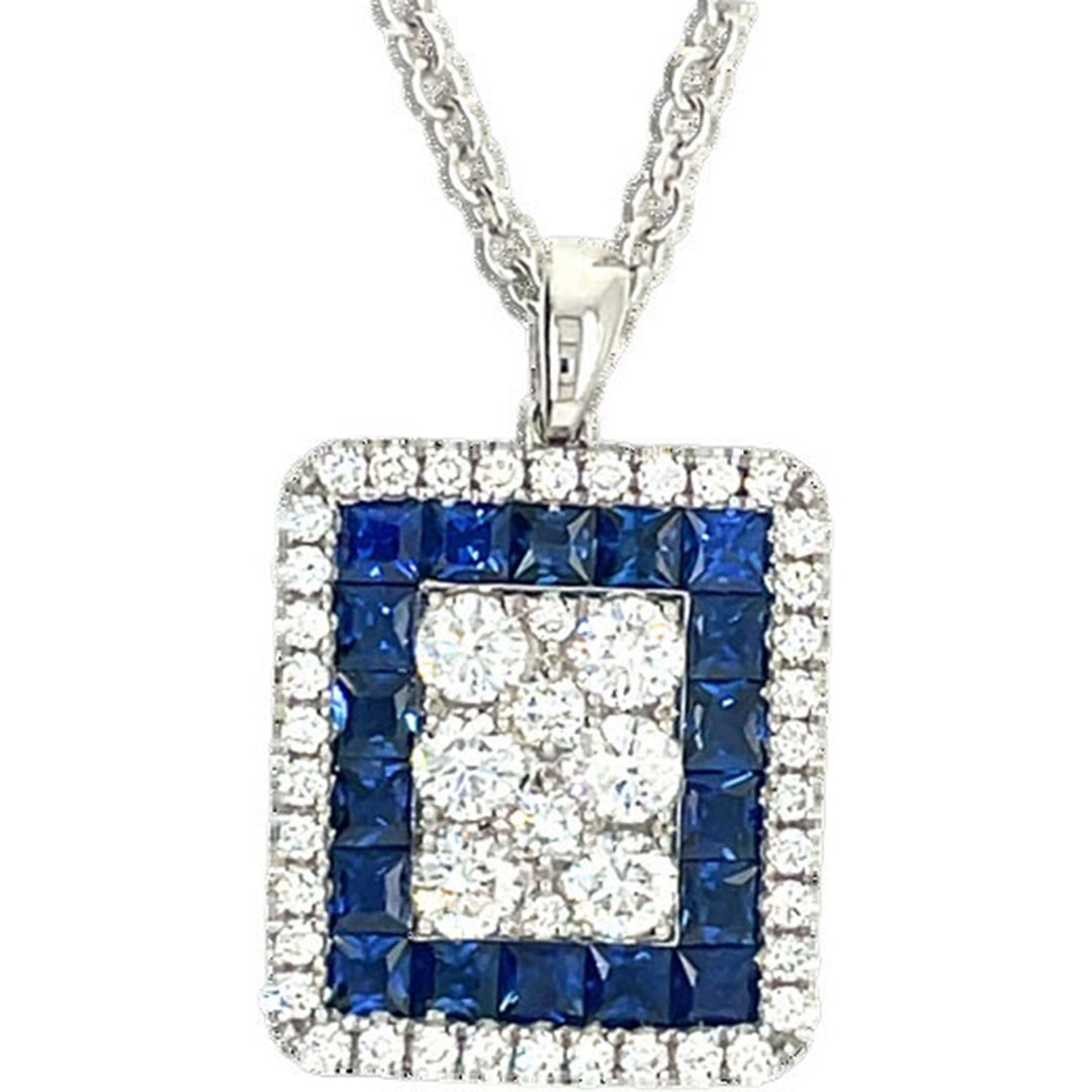 1.9ct Sapphire and Diamond Necklace - SKU 52342