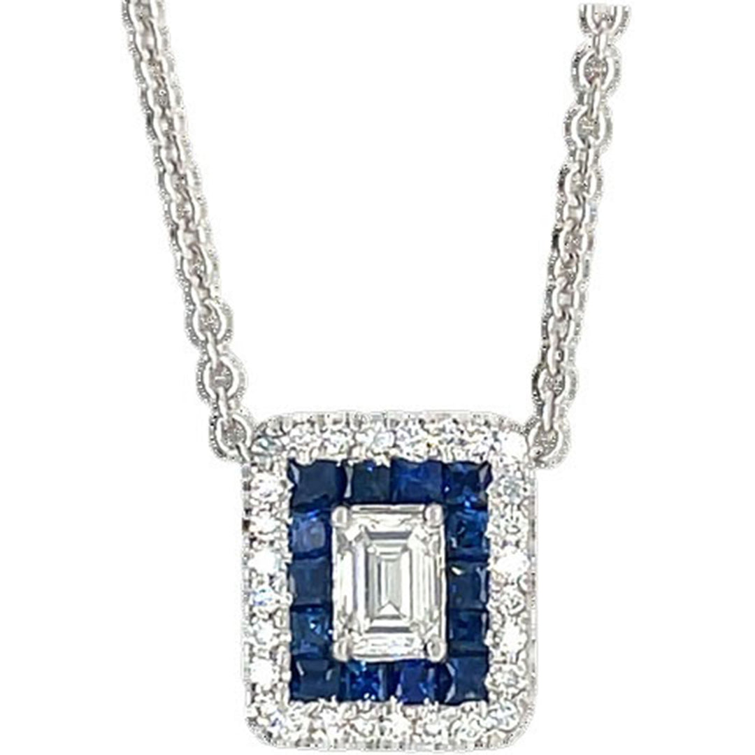 0.75ct Sapphire and Diamond Necklace - SKU 52343