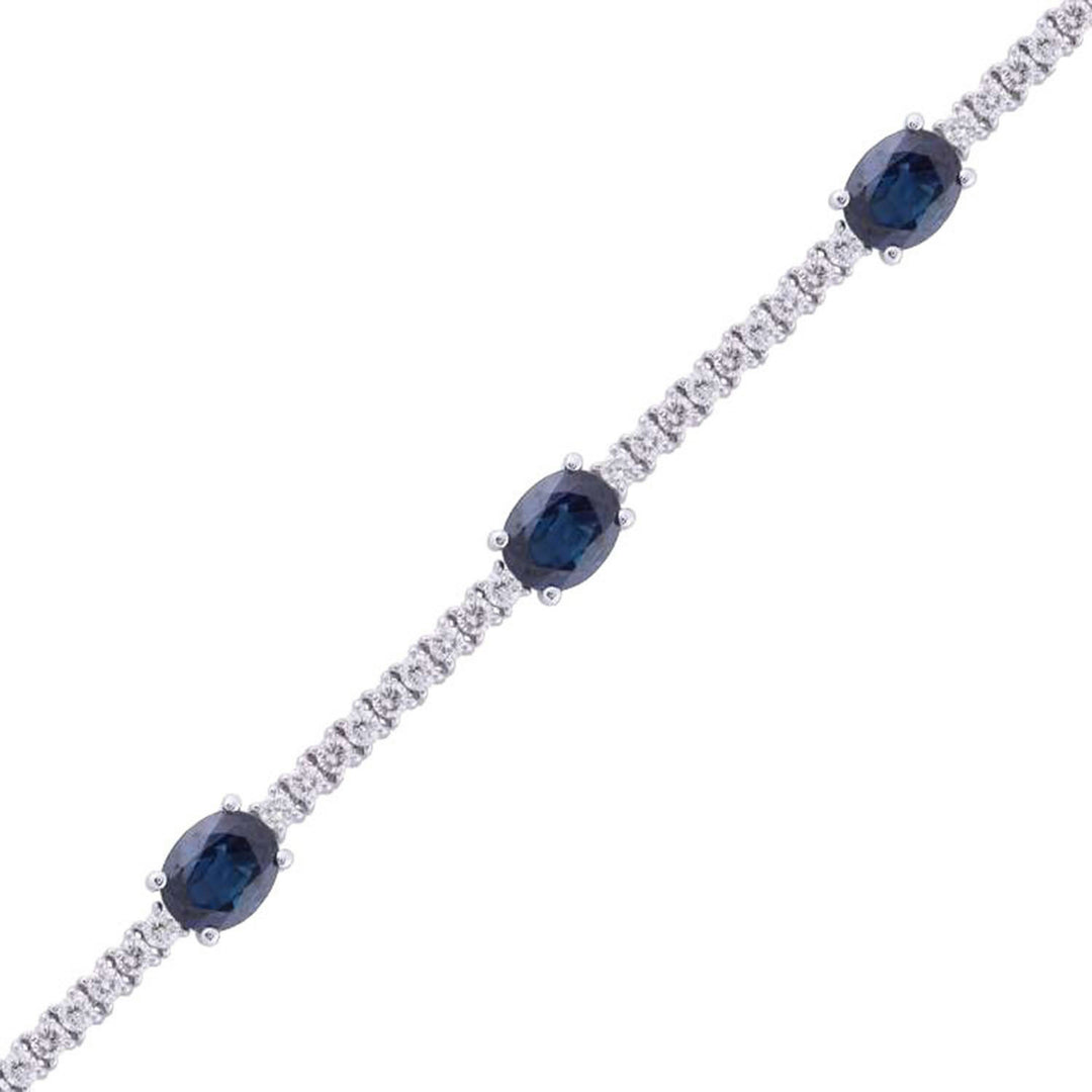 3.15ct Sapphire and Diamond Bracelet - SKU 52993