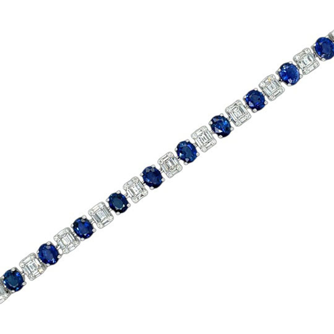 10ct Sapphire and Diamond Bracelet - SKU 53134