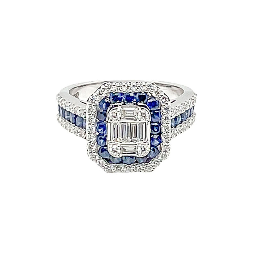 0.95ct Sapphire and Diamond Ring - SKU 53874