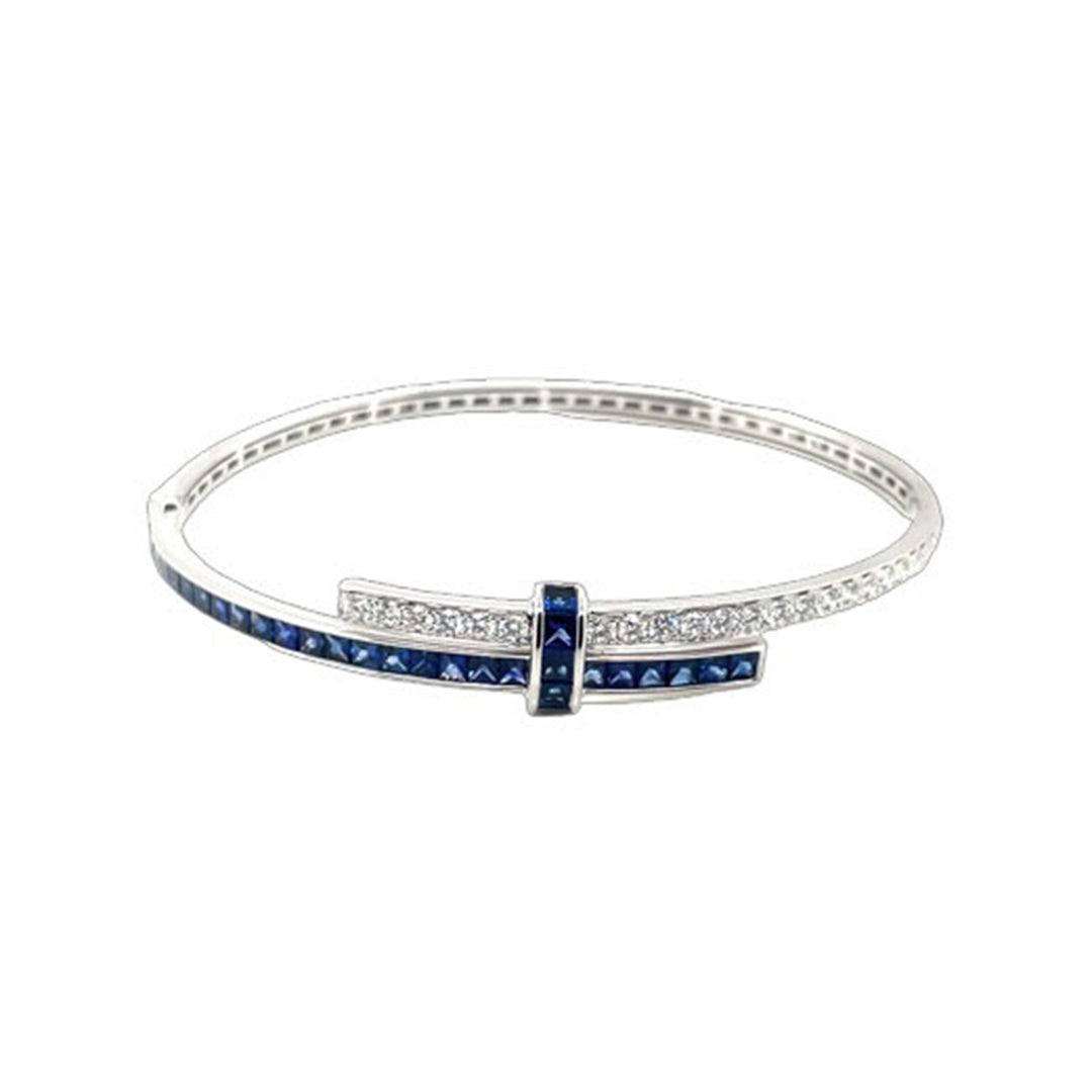 2.25ct Sapphire and Diamond Bangle - SKU 54657