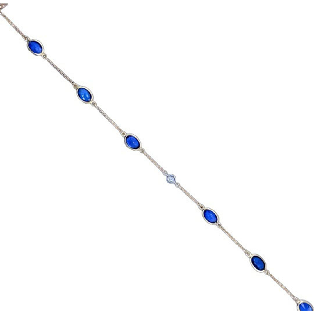 3.1ct Sapphire and Diamond Bracelet - SKU 54851