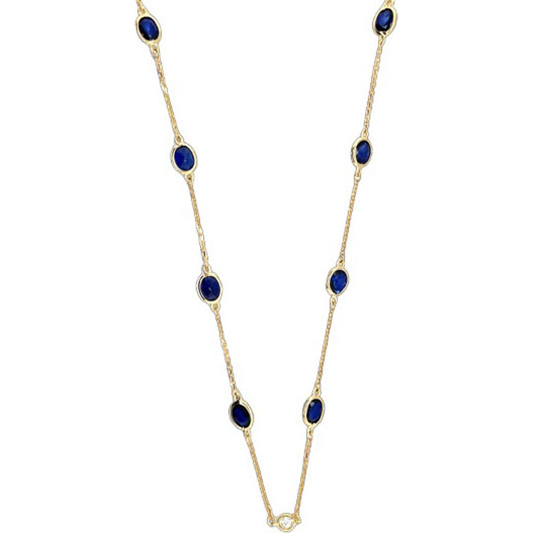 5.35ct Sapphire and Diamond Necklace - SKU 54854