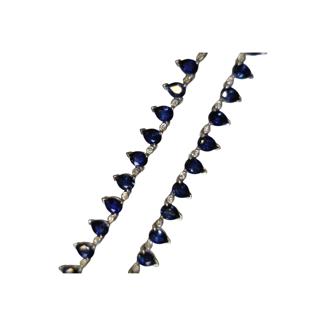 29ct Sapphire and Diamond Necklace - SKU 2808