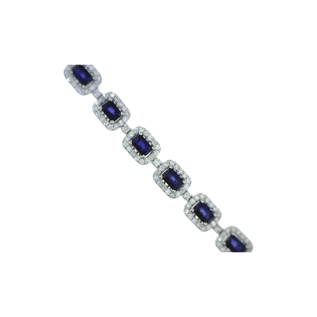 10ct Sapphire and Diamond Bracelet - SKU 29227