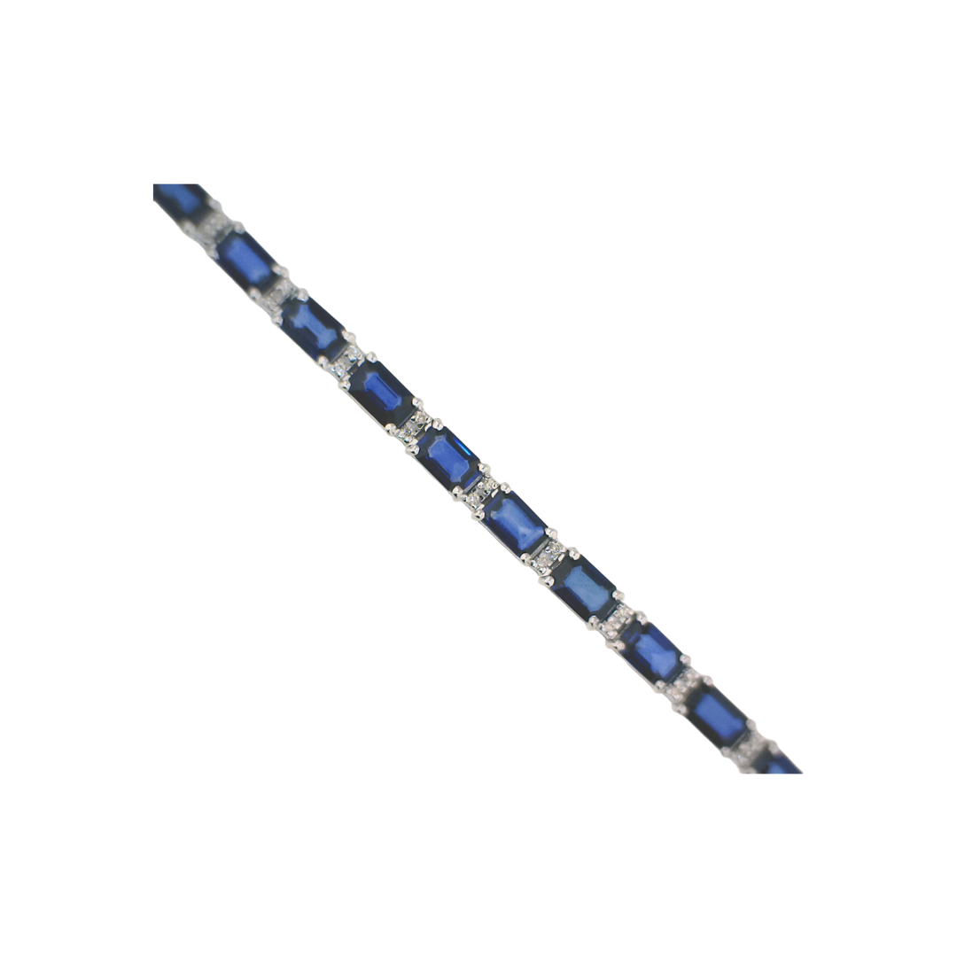 11ct Sapphire and Diamond Bracelet - SKU 29942