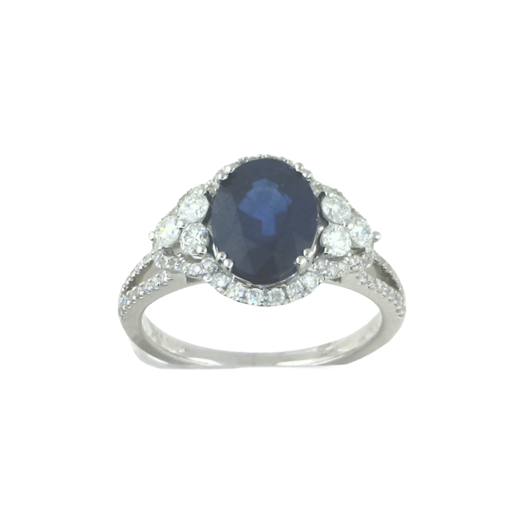 2.5ct Sapphire and Diamond Ring - SKU 31317