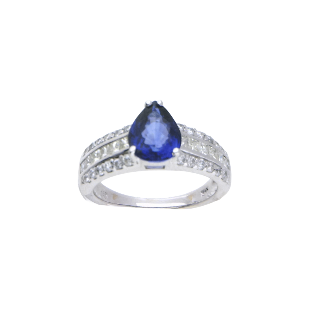 2.3ct Sapphire and Diamond Ring - SKU 32574
