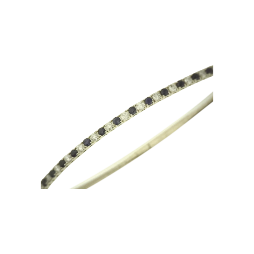Blue Sapphire and Diamond Flex Bangle - SKU 41336