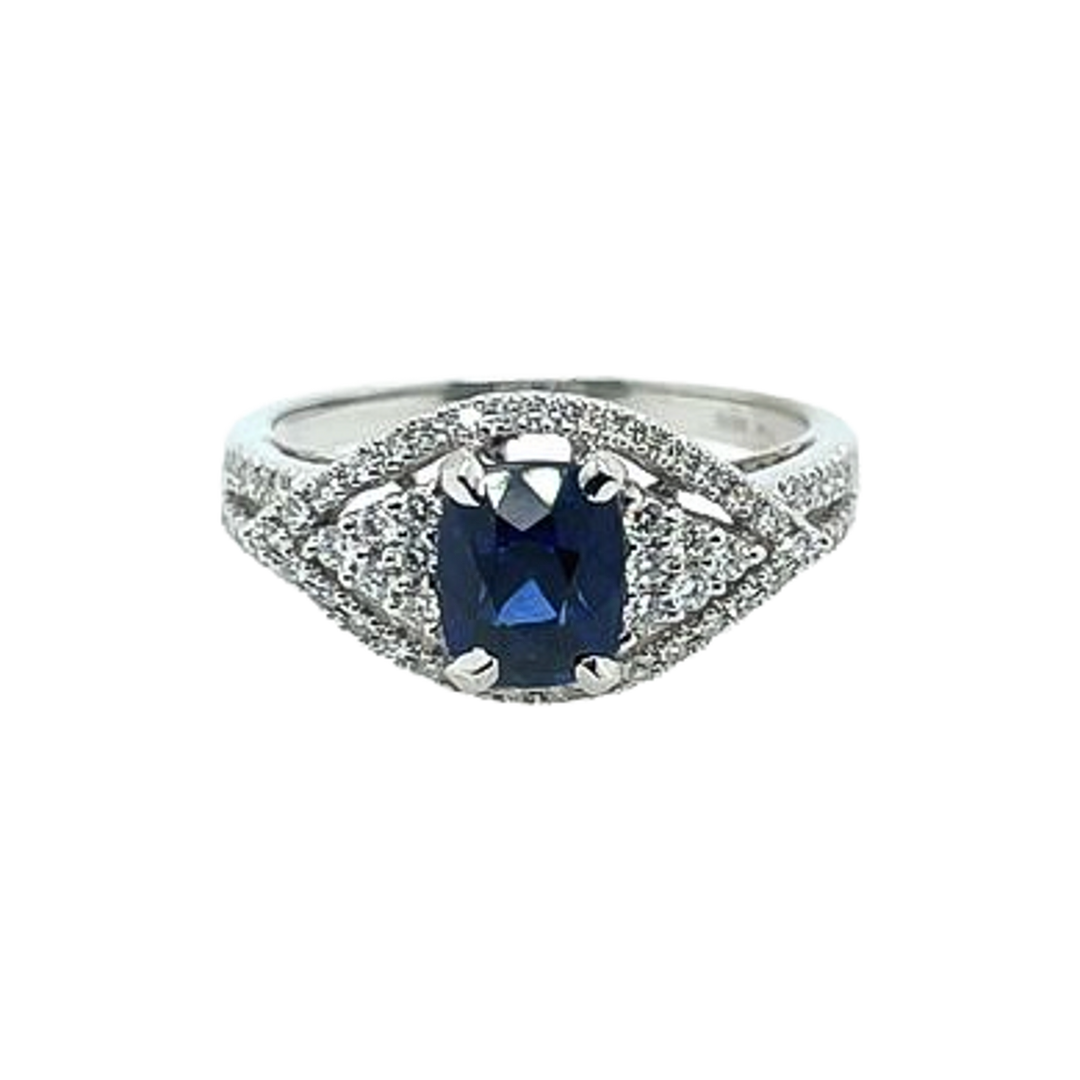 1.08ct Sapphire and Diamond Ring - SKU 43832