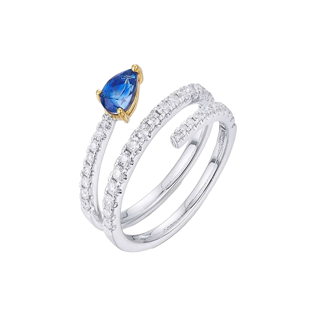 0.60ct Sapphire and Diamond Ring - SKU 43867 - additional view